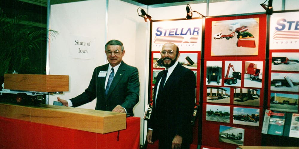 An old Stellar booth with founder Francis Z