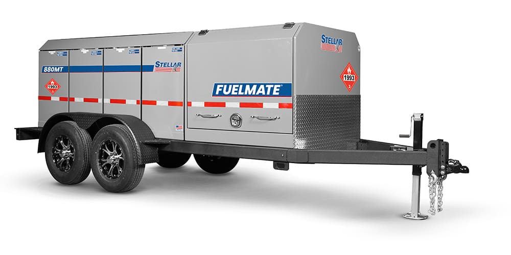 Sideview of a 880MT Multi-Tank Fuel Trailer in front of a white background