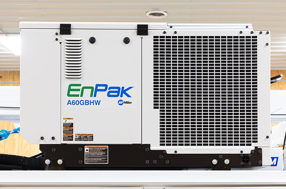 white Miller Enpak unit side view