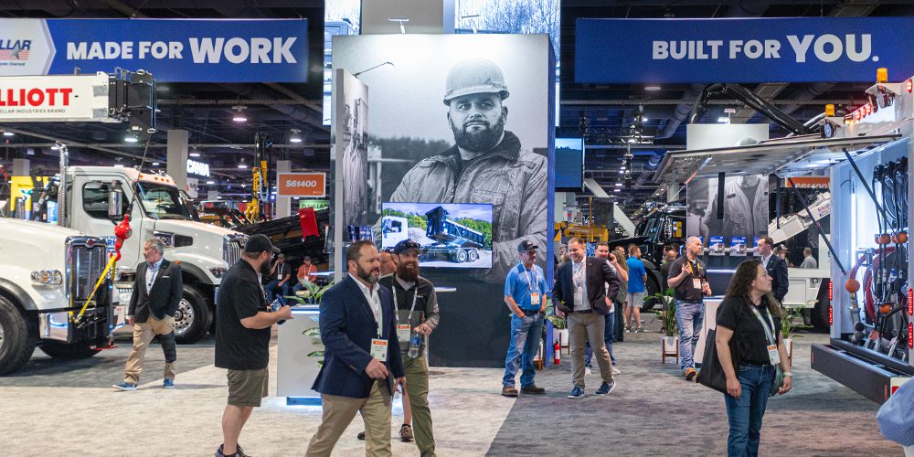 2026 CONEXPO booth bustling Expo attendees and the Stellar team.