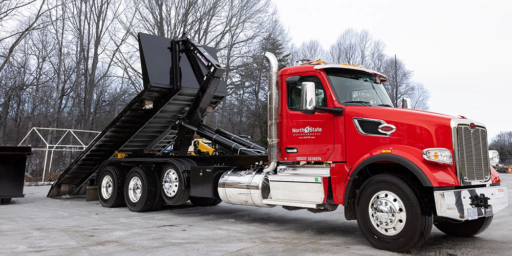 North State Environmental truck equipped with a Stellar hooklift.